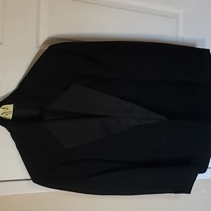 Mens black wool suit